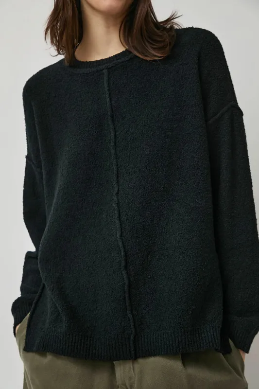 Lauren Manoogian Boucle Crewneck in Black sold by No. 6