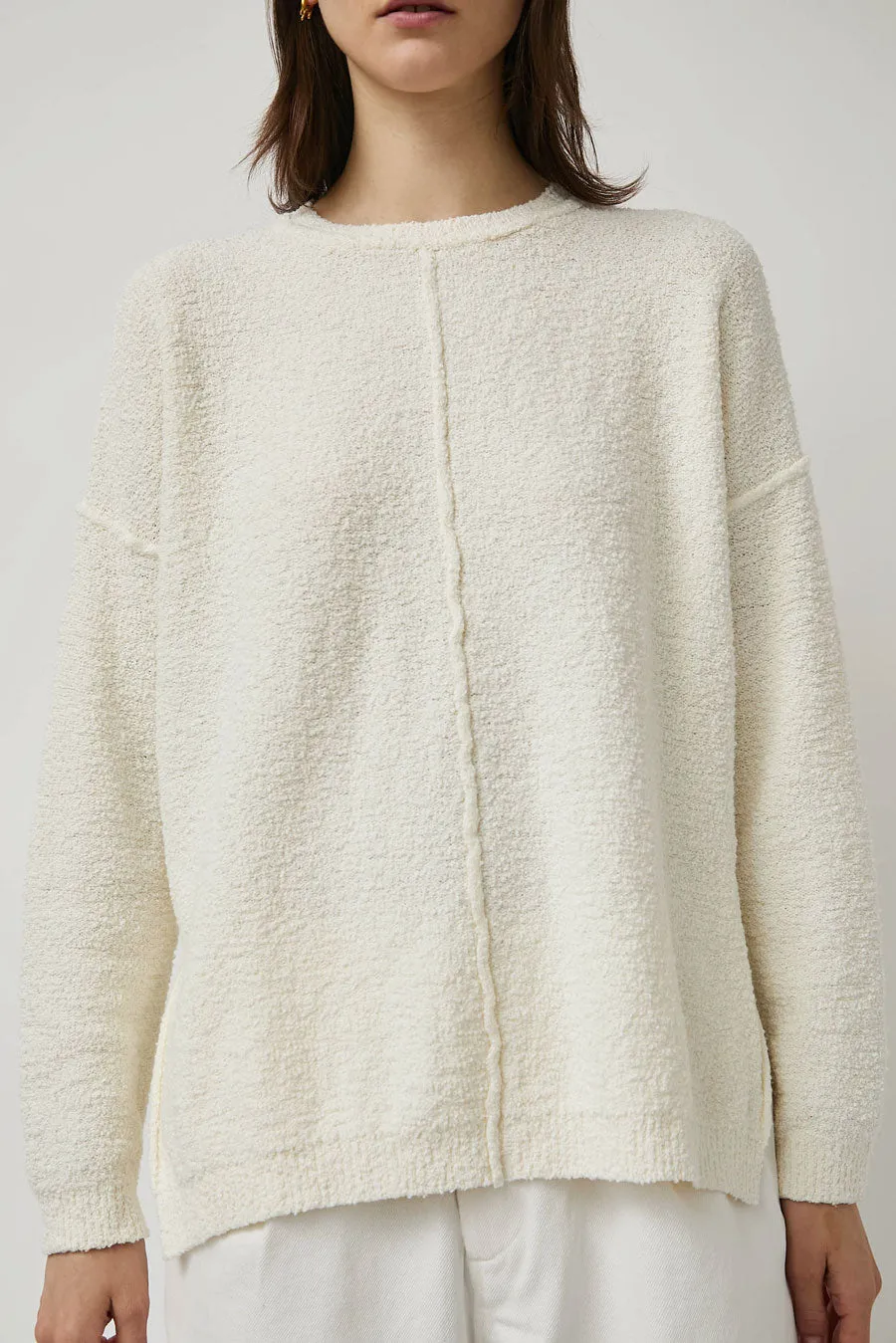 Lauren Manoogian Boucle Crewneck in White sold by No. 6