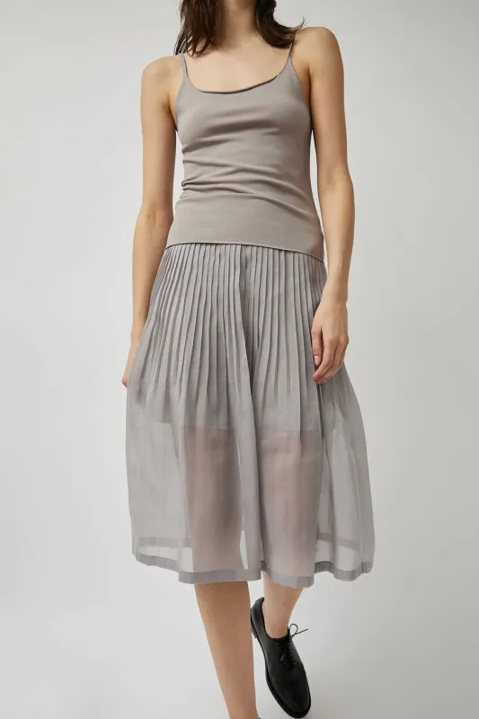 Amomento Pleated Midi Skirt in Grey sold by No. 6