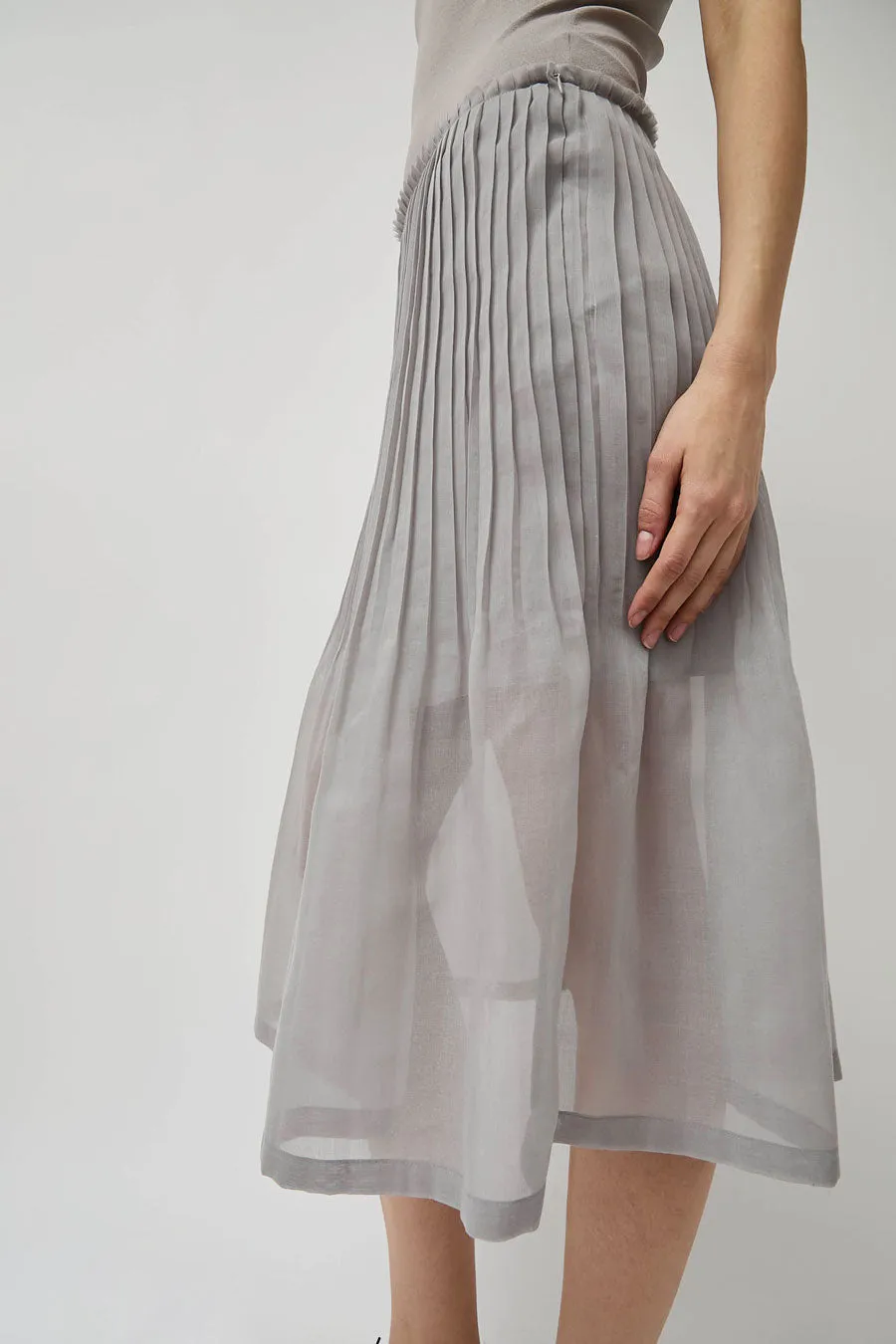 Amomento Pleated Midi Skirt in Grey sold by No. 6 product image thumbnail 2
