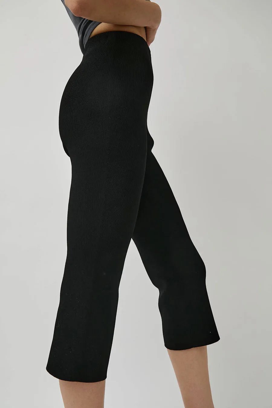 Amomento Wholegarment Knit Capri Pants in Black sold by No. 6 product image thumbnail 5