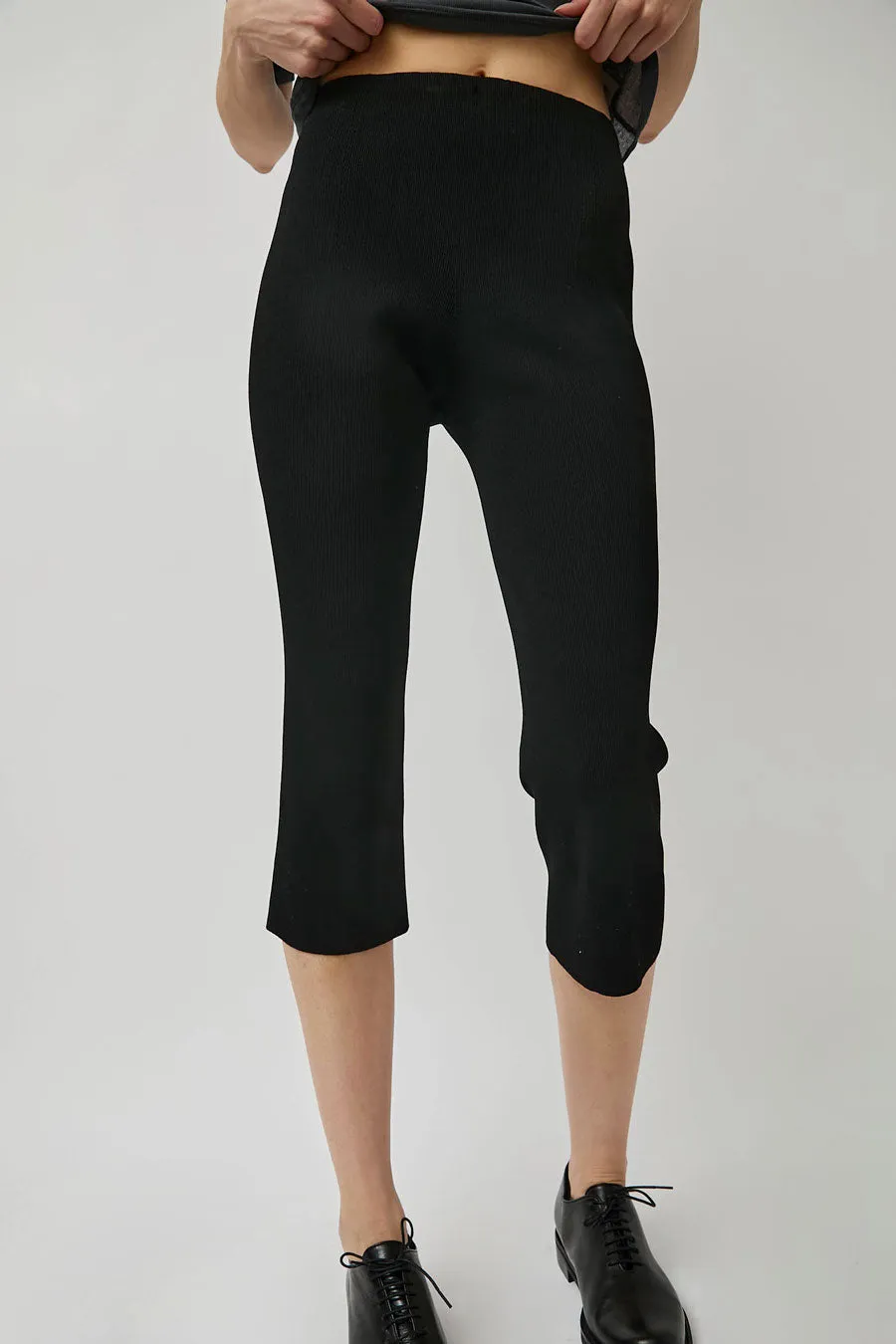 Amomento Wholegarment Knit Capri Pants in Black sold by No. 6 product image thumbnail 2