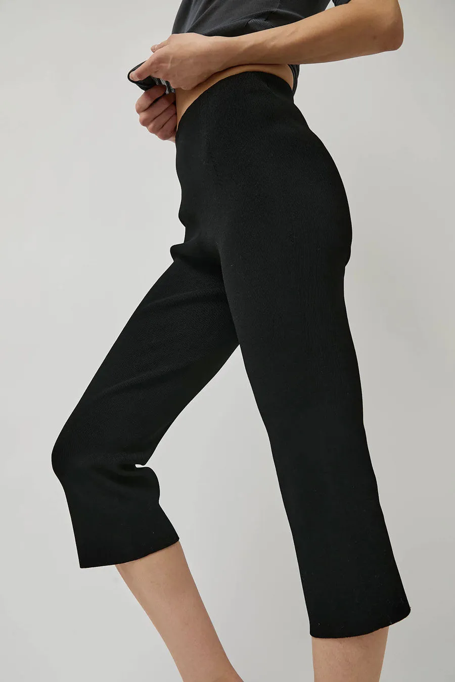 Amomento Wholegarment Knit Capri Pants in Black sold by No. 6 product image thumbnail 3