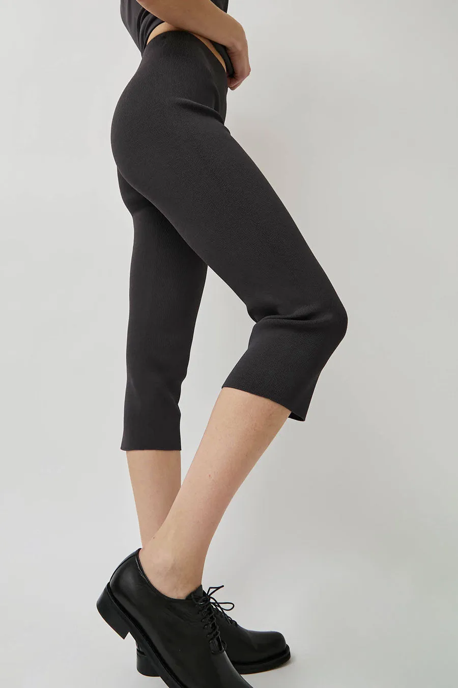 Amomento Wholegarment Knit Capri Pants in Charcoal sold by No. 6 product image thumbnail 5
