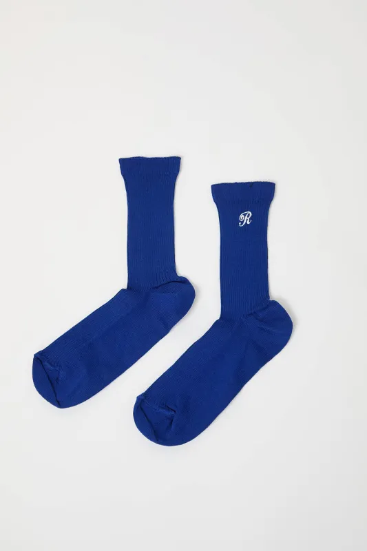 Roseanna Chausettes Dancer Socks in Bleu made by Roseanna