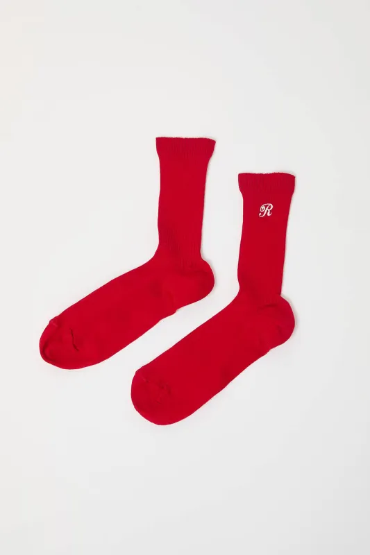 Roseanna Chausettes Dancer Socks in Rouge made by No. 6