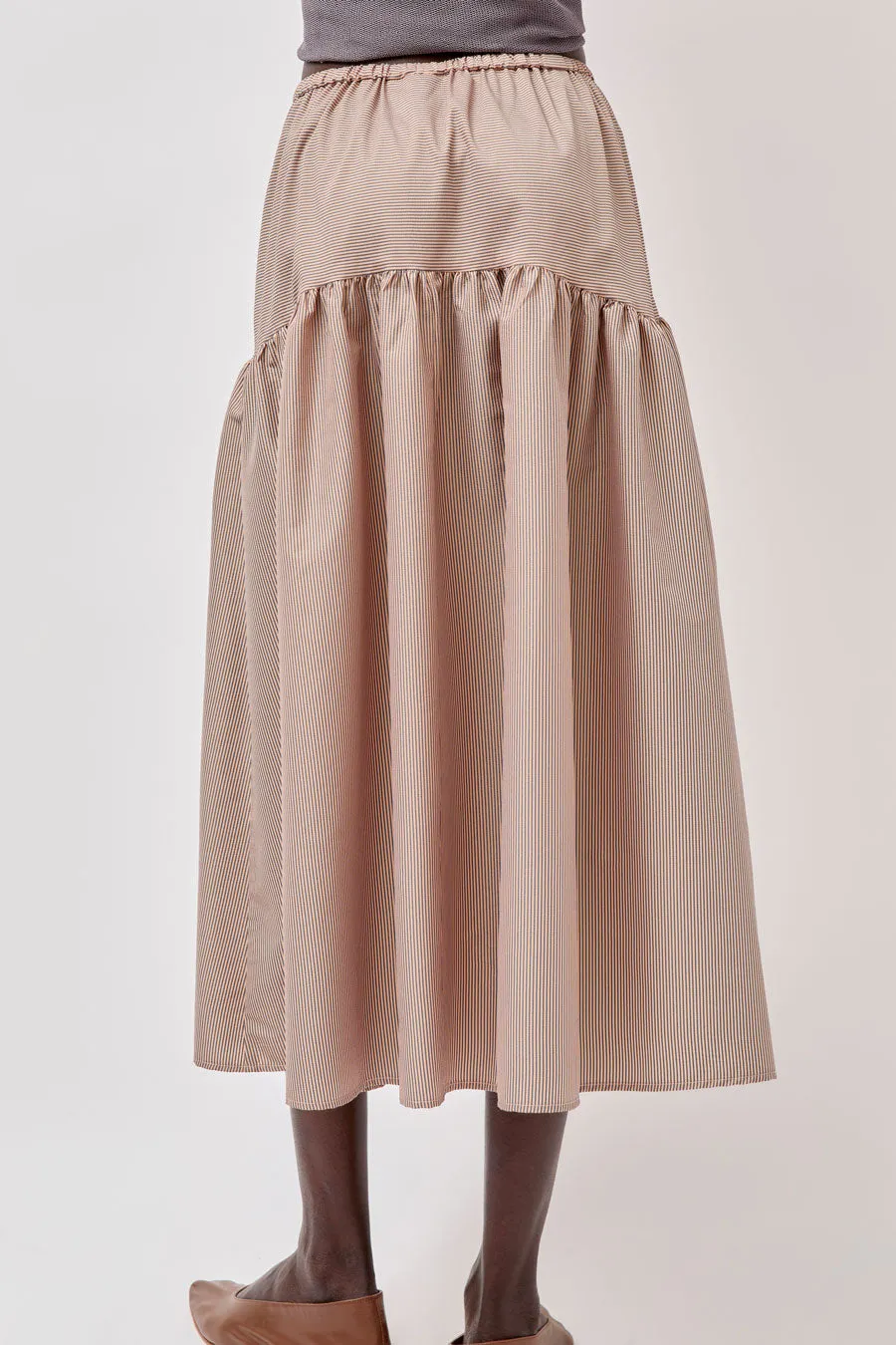 No.6 Sophia Skirt in Tan Stripe sold by No. 6 product image thumbnail 3