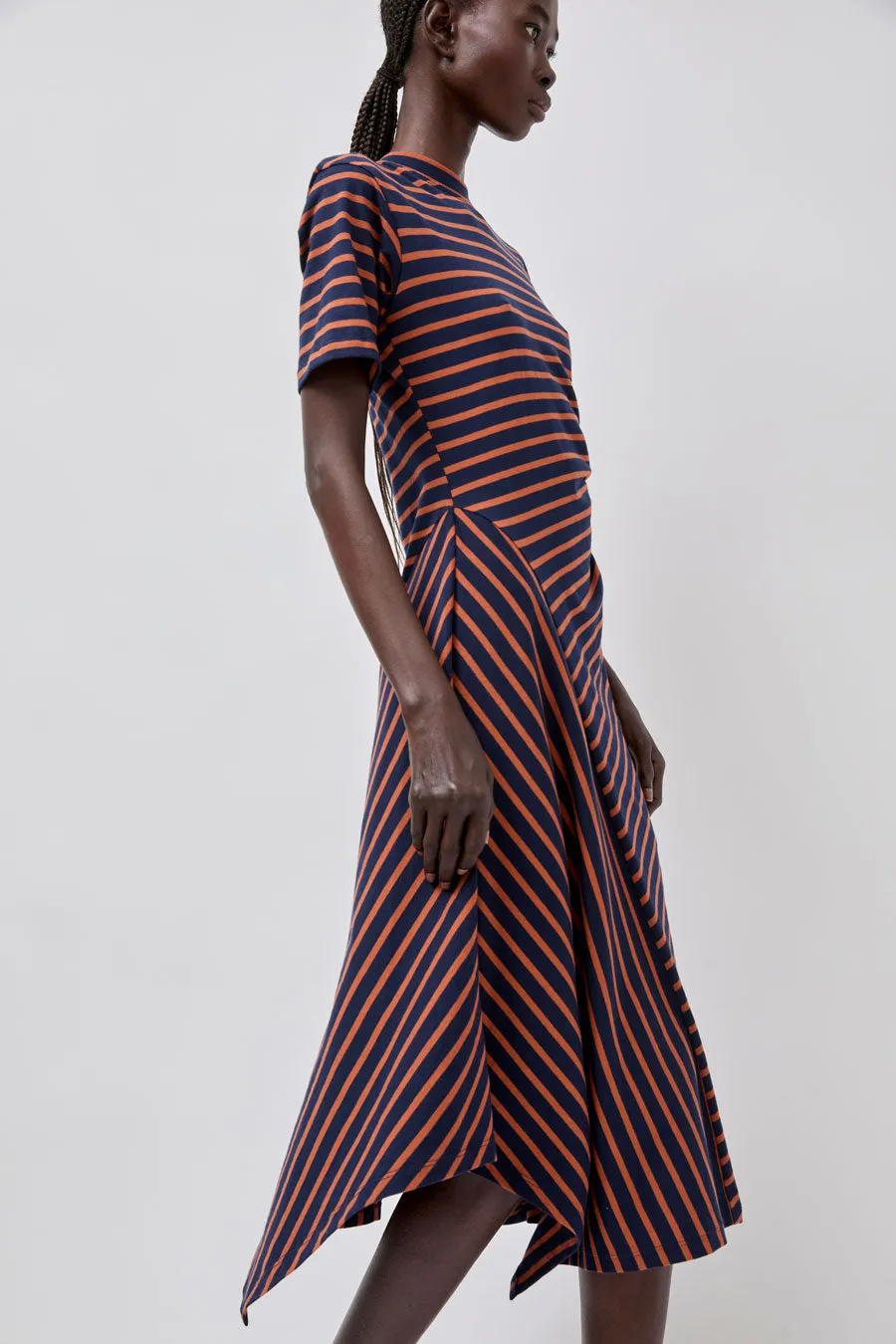 No.6 Martine Dress in Navy Stripe sold by No. 6