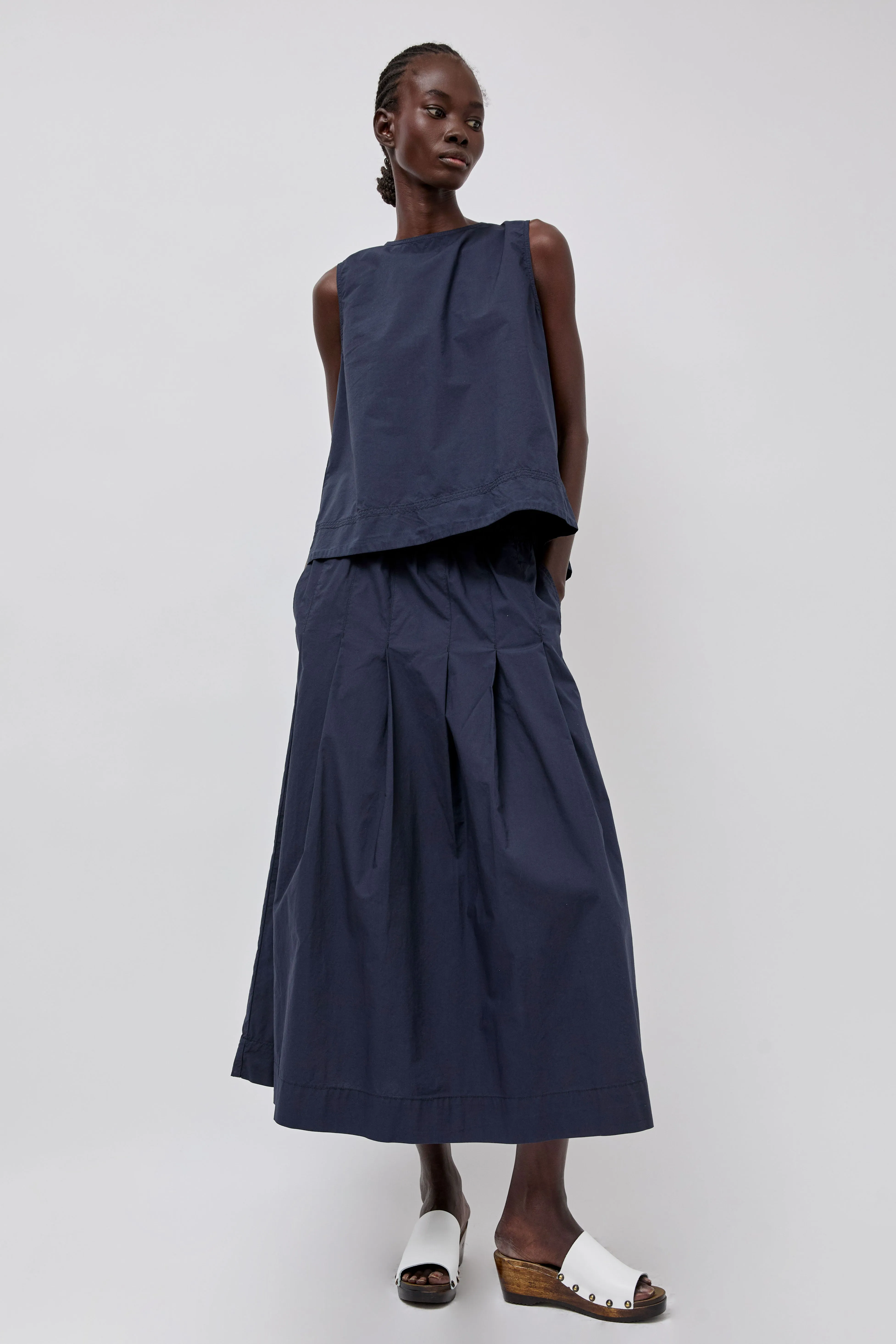 Rue De Tokyo Polly Skirt in Dark Navy | Parallel