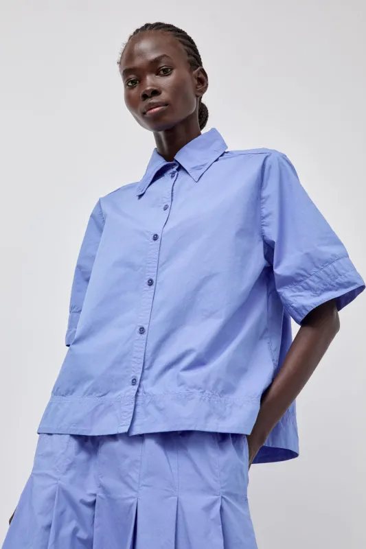 Rue De Tokyo Seren Top in Blue Bonnet sold by No. 6