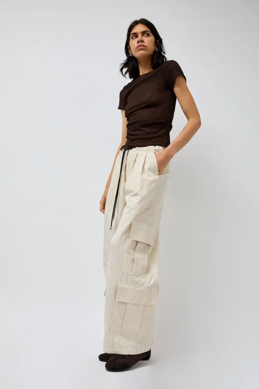 KkCo Baslat Pant in Striped Natural made by KkCo