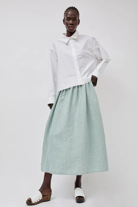 Sultan Wash Louise Skirt in Gris Vert Vichy made by No. 6