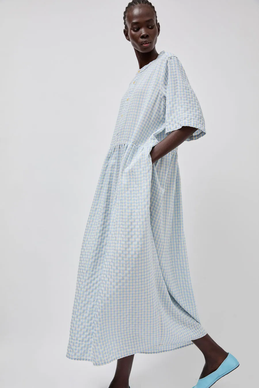 Sultan Wash Eva Dress in Ciel Vichy sold by No. 6