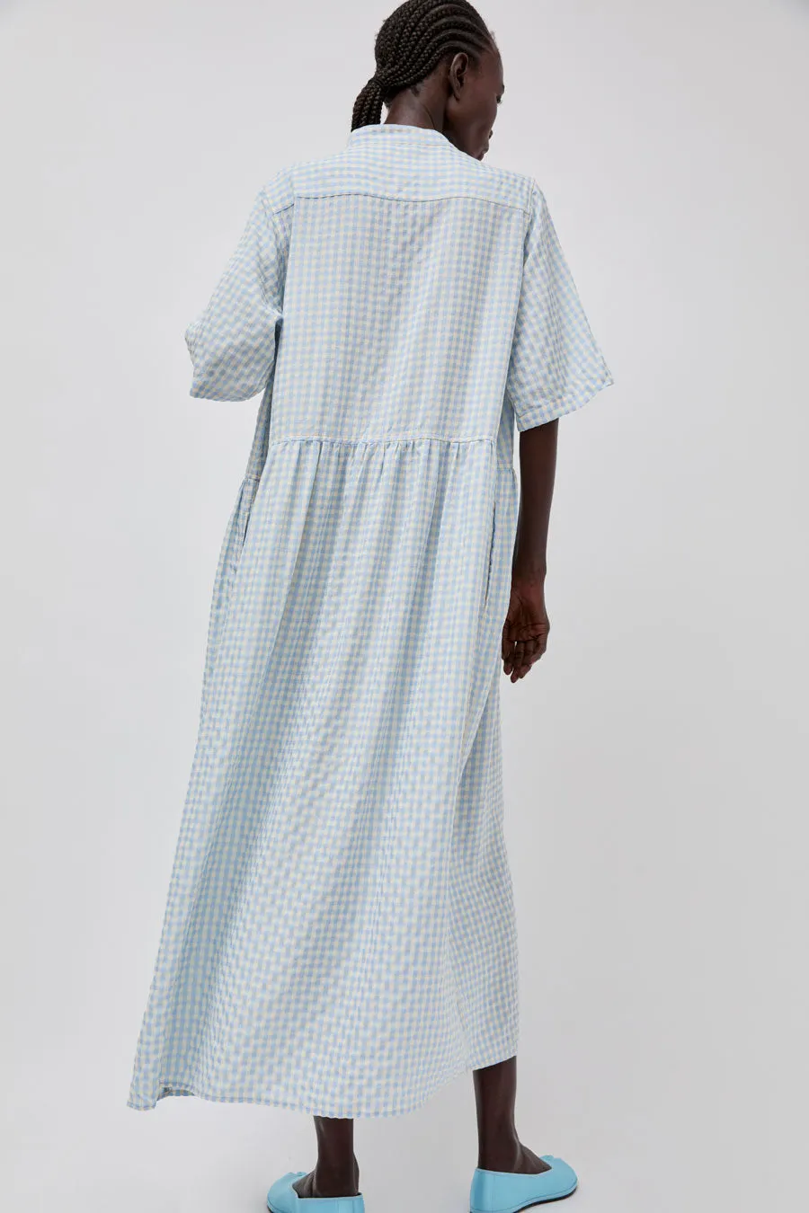 Sultan Wash Eva Dress in Ciel Vichy sold by No. 6 product image thumbnail 5