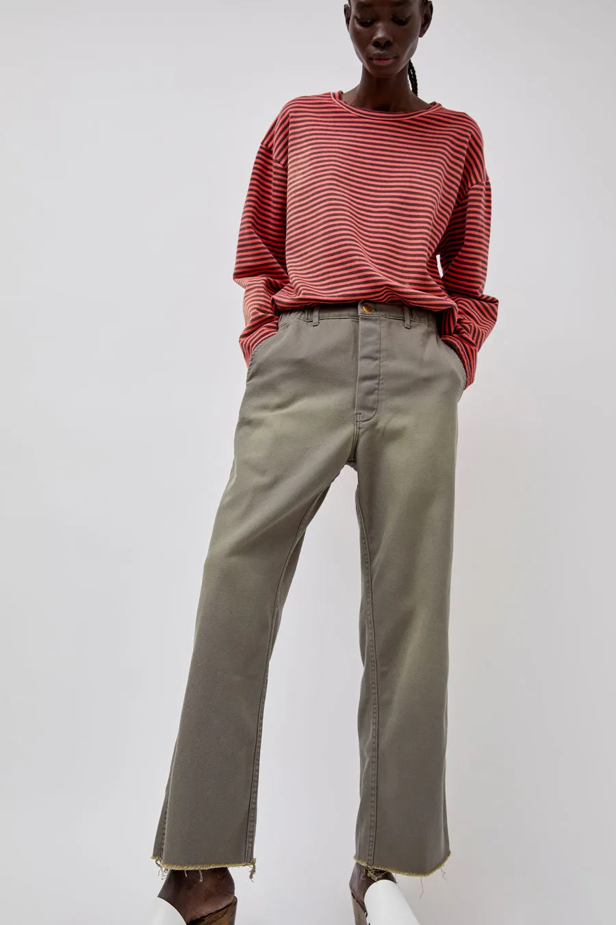 Sultan Wash Petit Baggy UK Cut Pant in Gris Kaki sold by No. 6 product image thumbnail 3