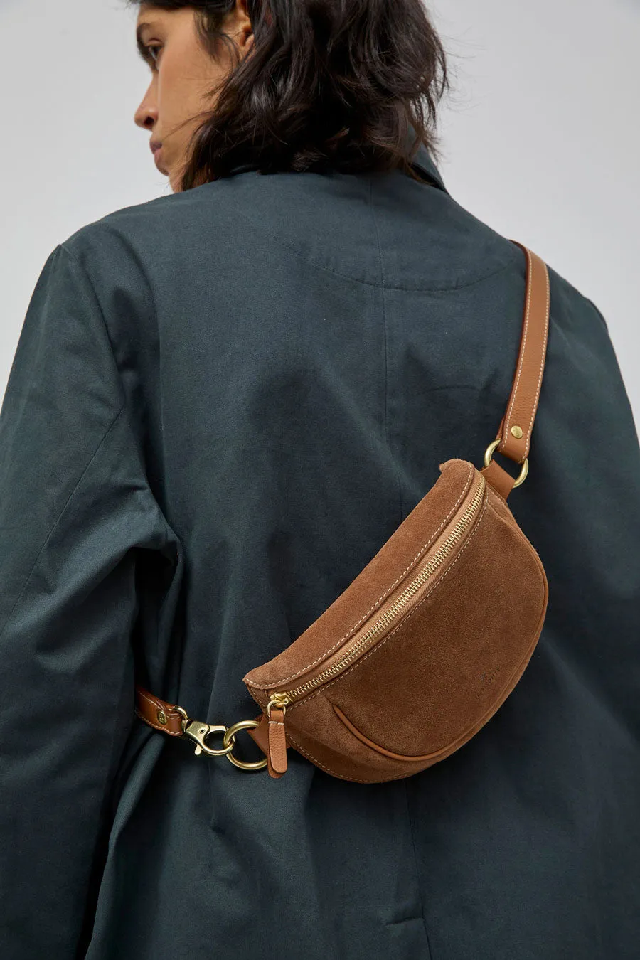 Il Bisonte Oliveta Belt Bag in Gianduia Suede sold by No. 6 product image thumbnail 4