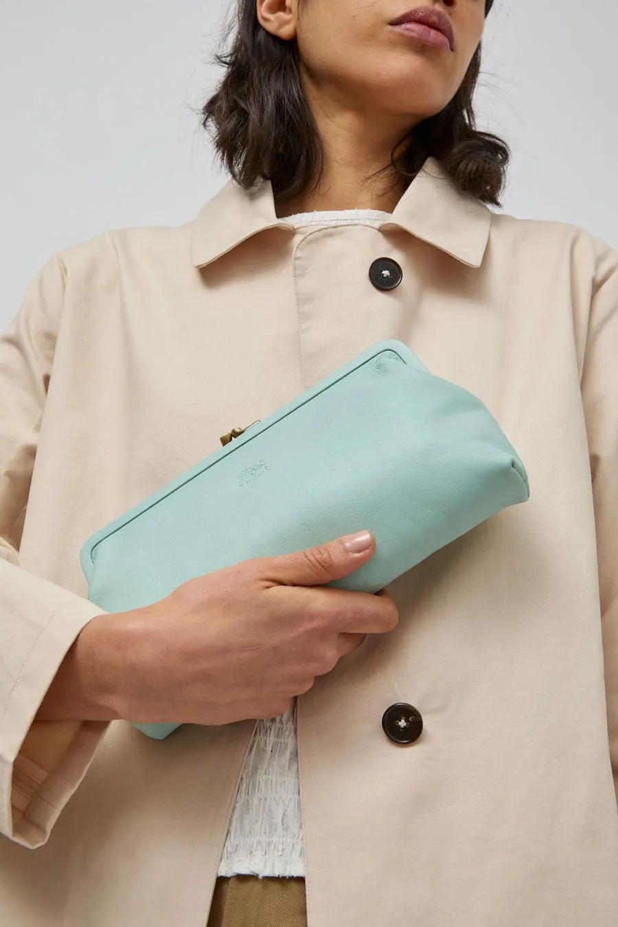 Il Bisonte Manuela Clutch in Celeste Botticelle sold by No. 6 product image thumbnail 2