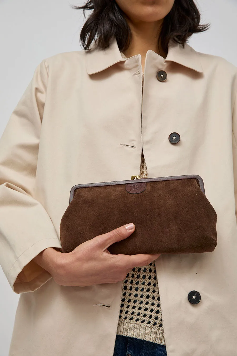 Il Bisonte Manuela Clutch in Caffè Suede sold by No. 6 product image thumbnail 3