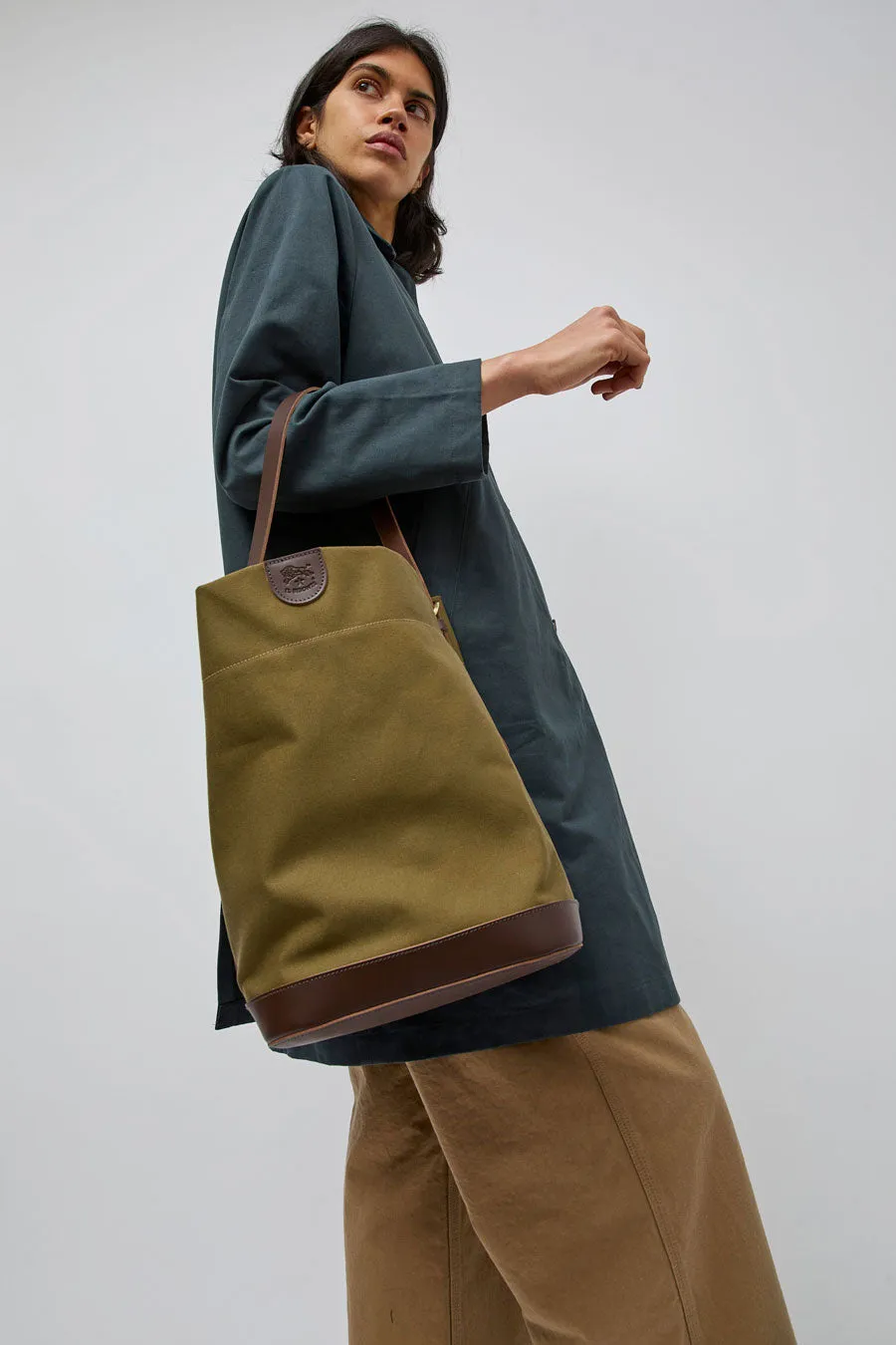 Il Bisonte Caramella Bucket Bag in Khaki and T. di Moro sold by No. 6 product image thumbnail 4
