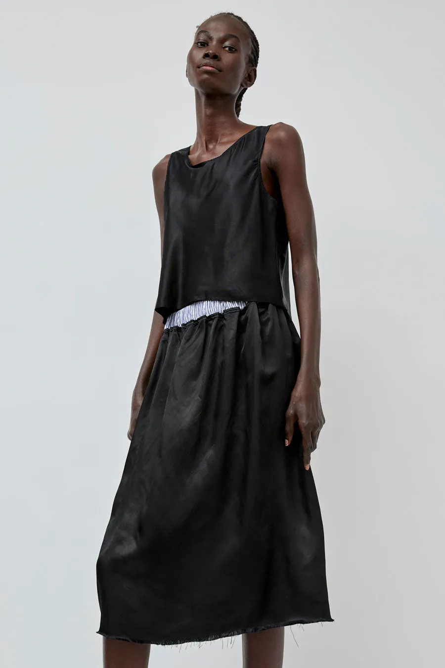 Vladimir Karaleev Oda Skirt in Black sold by No. 6