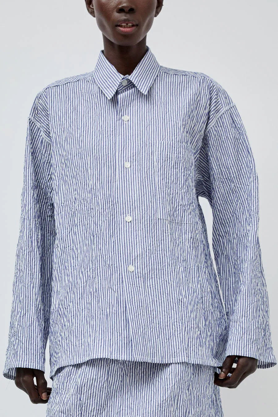 Vladimir Karaleev Shirt in Blue Stripe sold by No. 6 product image thumbnail 3