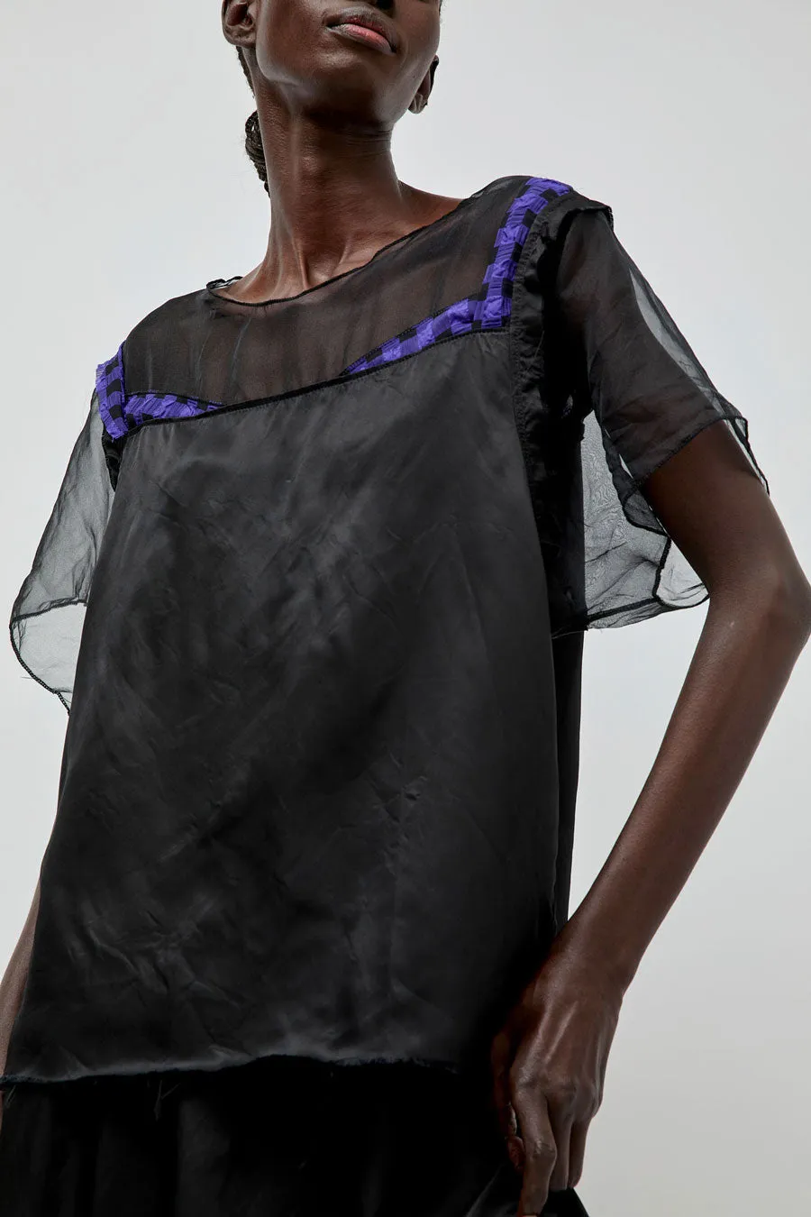 Vladimir Karaleev Sedef Top in Black Mix sold by No. 6 product image thumbnail 2