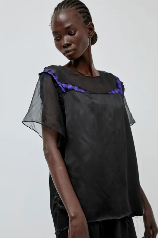 Vladimir Karaleev Sedef Top in Black Mix made by No. 6