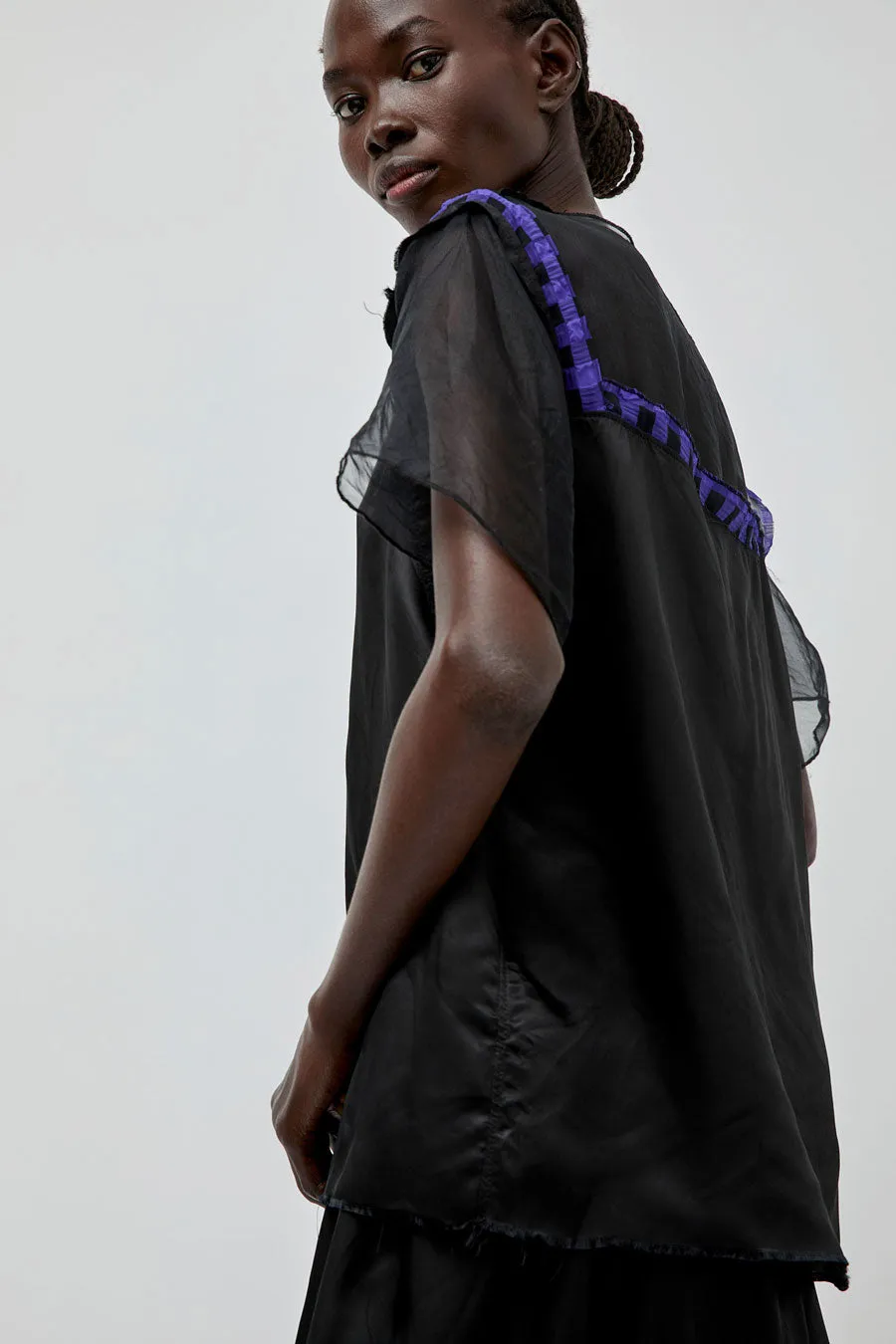 Vladimir Karaleev Sedef Top in Black Mix sold by No. 6 product image thumbnail 3