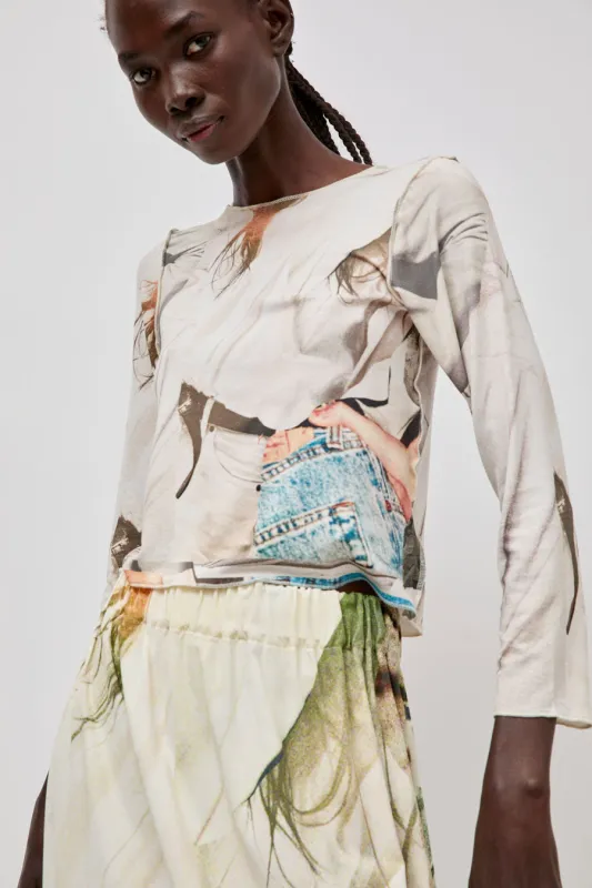 Vladimir Karaleev Long Sleeve Top in Abstract Print made by No. 6