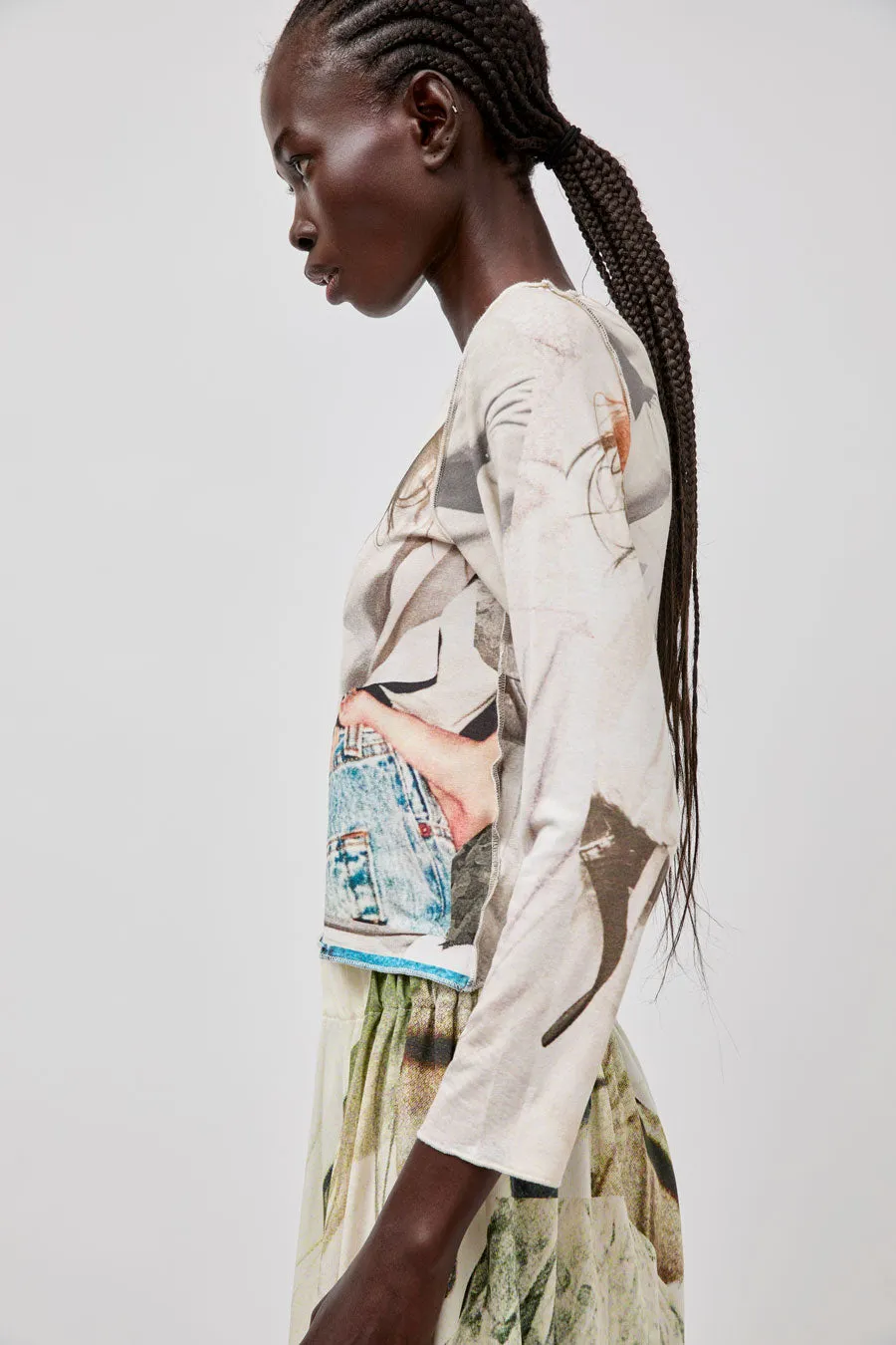 Vladimir Karaleev Long Sleeve Top in Abstract Print sold by No. 6 product image thumbnail 3