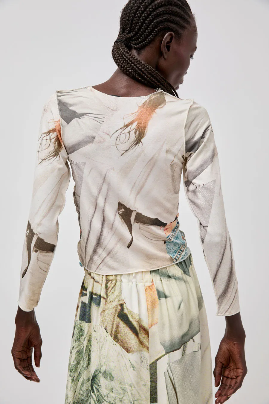 Vladimir Karaleev Long Sleeve Top in Abstract Print sold by No. 6 product image thumbnail 2