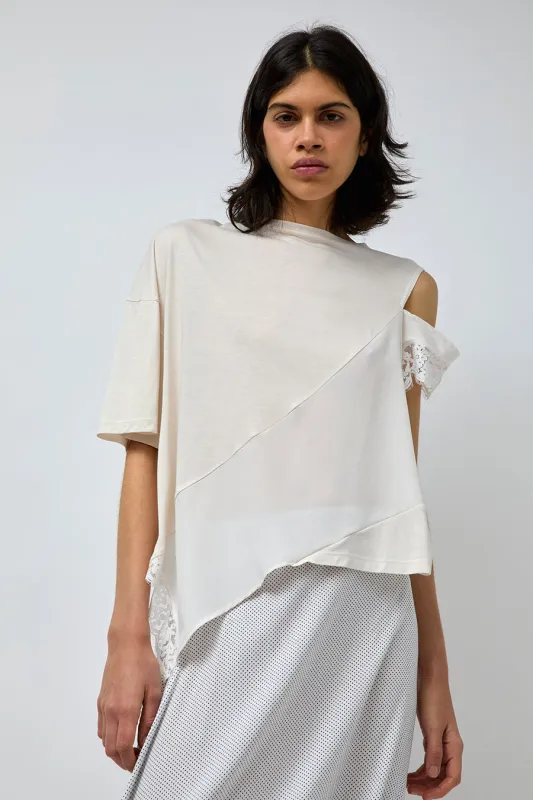 Rave Review Luna Top in White and Lace sold by No. 6