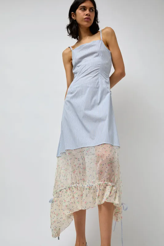 Rave Review Ana Dress in Blue and Cream Flowers made by No. 6