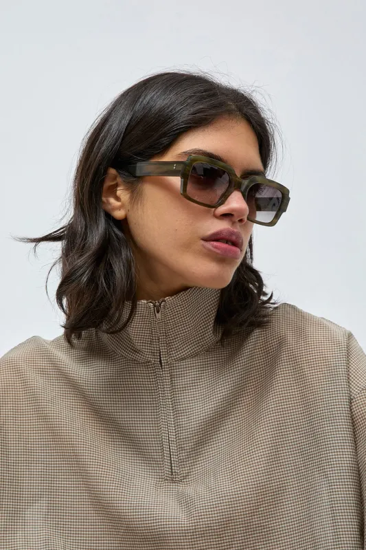 Monokel Apollo Sunglasses in Green Demi made by Monokel