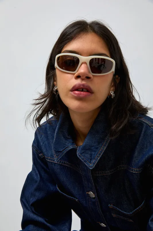 Monokel Crow Sunglasses in Matt Pearl sold by No. 6