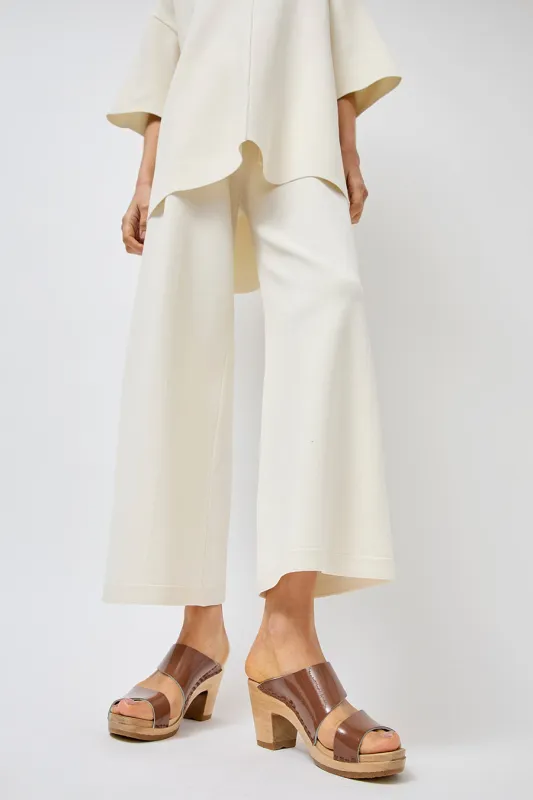 No.6 Valentina Clog on High Heel in Latte Patent made by No. 6