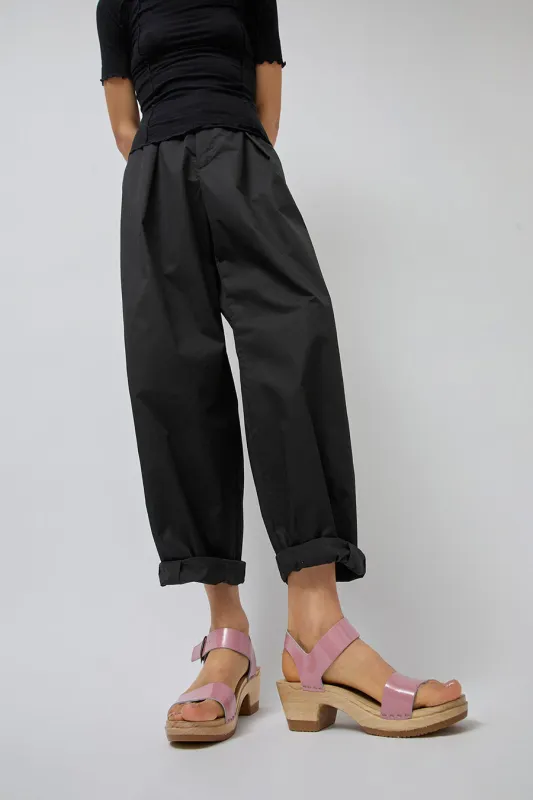 No.6 Two Strap Clog on Mid Heel in Mauve Patent made by No. 6