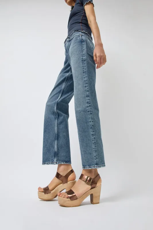 No.6 Two Strap Clog on Platform in Bronze Metallic made by No. 6