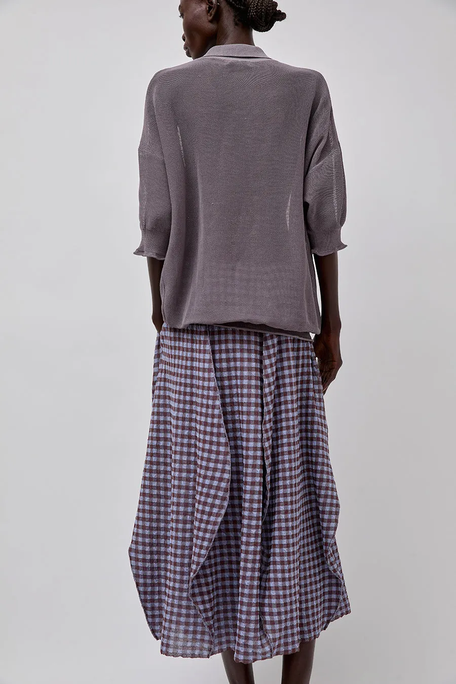 RUS Uovo Skirt in Salvia Blue and Dark Cherry sold by No. 6 product image thumbnail 5