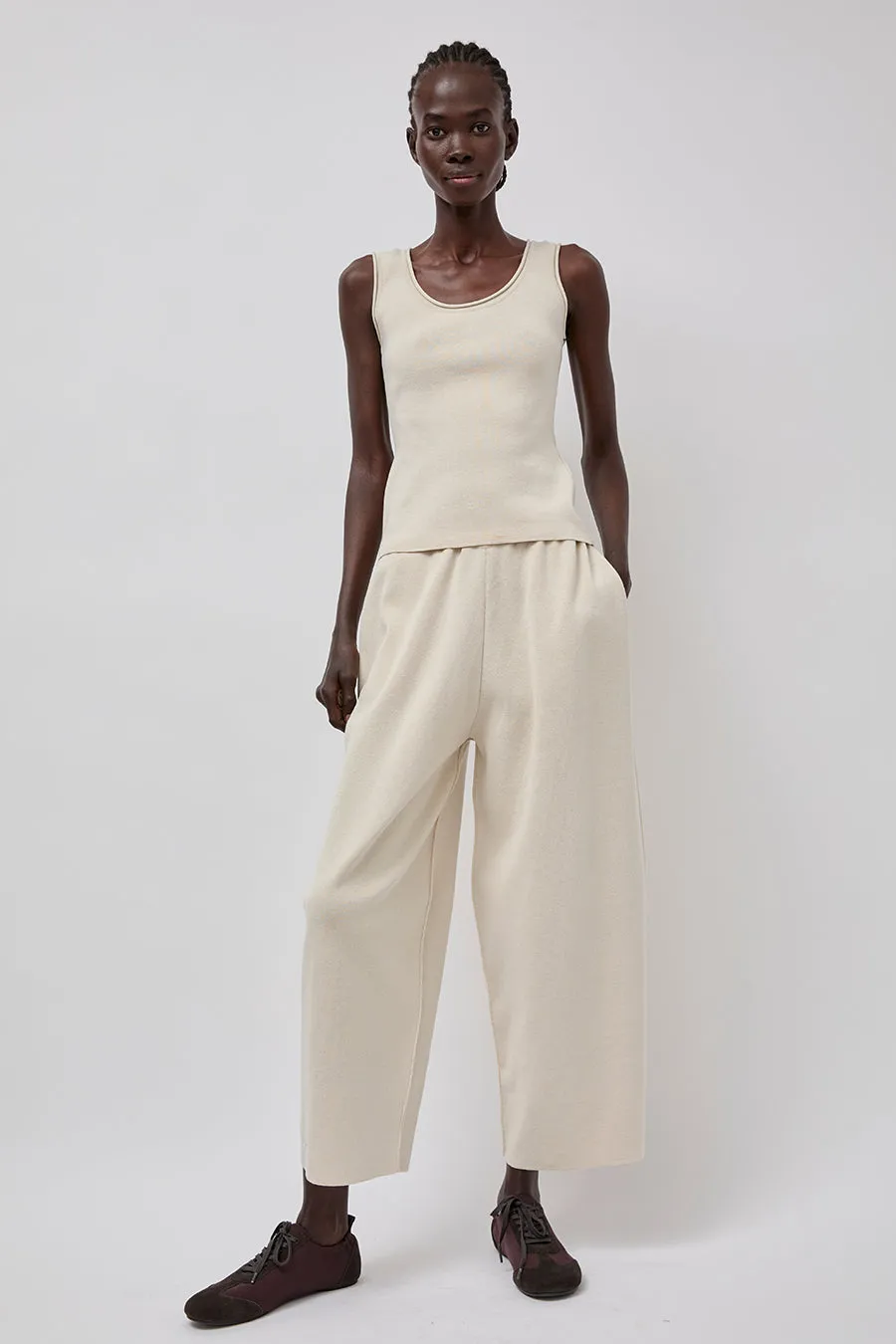 RUS Futon Pants in Stone Beige sold by No. 6