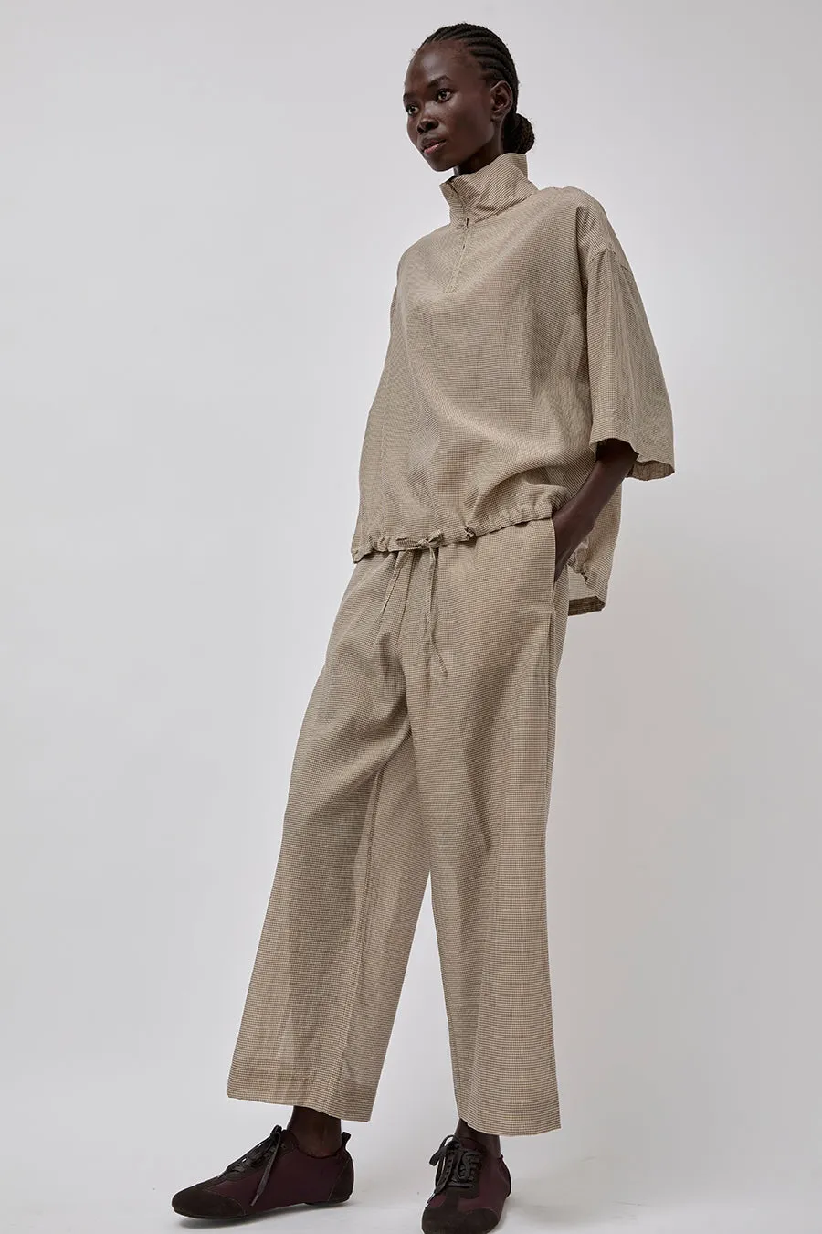 RUS Sonno Shirt in Gingham Toffee sold by No. 6 product image thumbnail 5