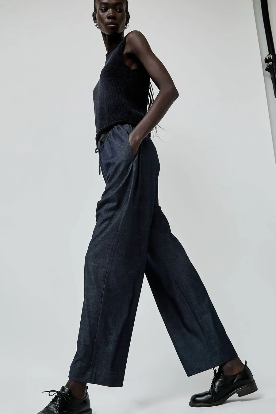 Mijeong Park Denim Drawstring Pants in Denim sold by No. 6 product image thumbnail 4
