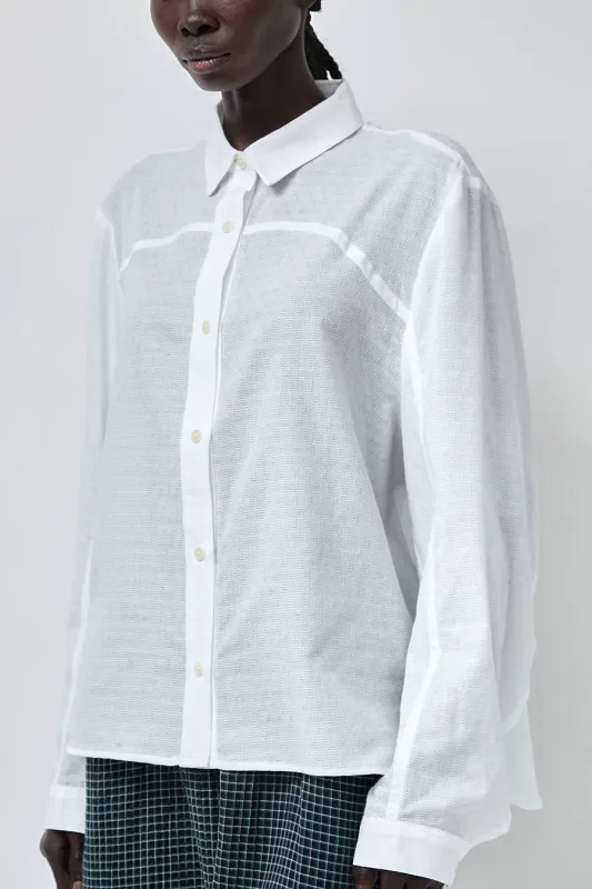 YMC Kengo Shirt in White made by YMC