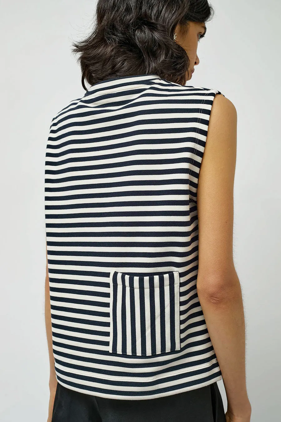 Rue Blanche Rayure SM Top in Night and White sold by No. 6 product image thumbnail 4