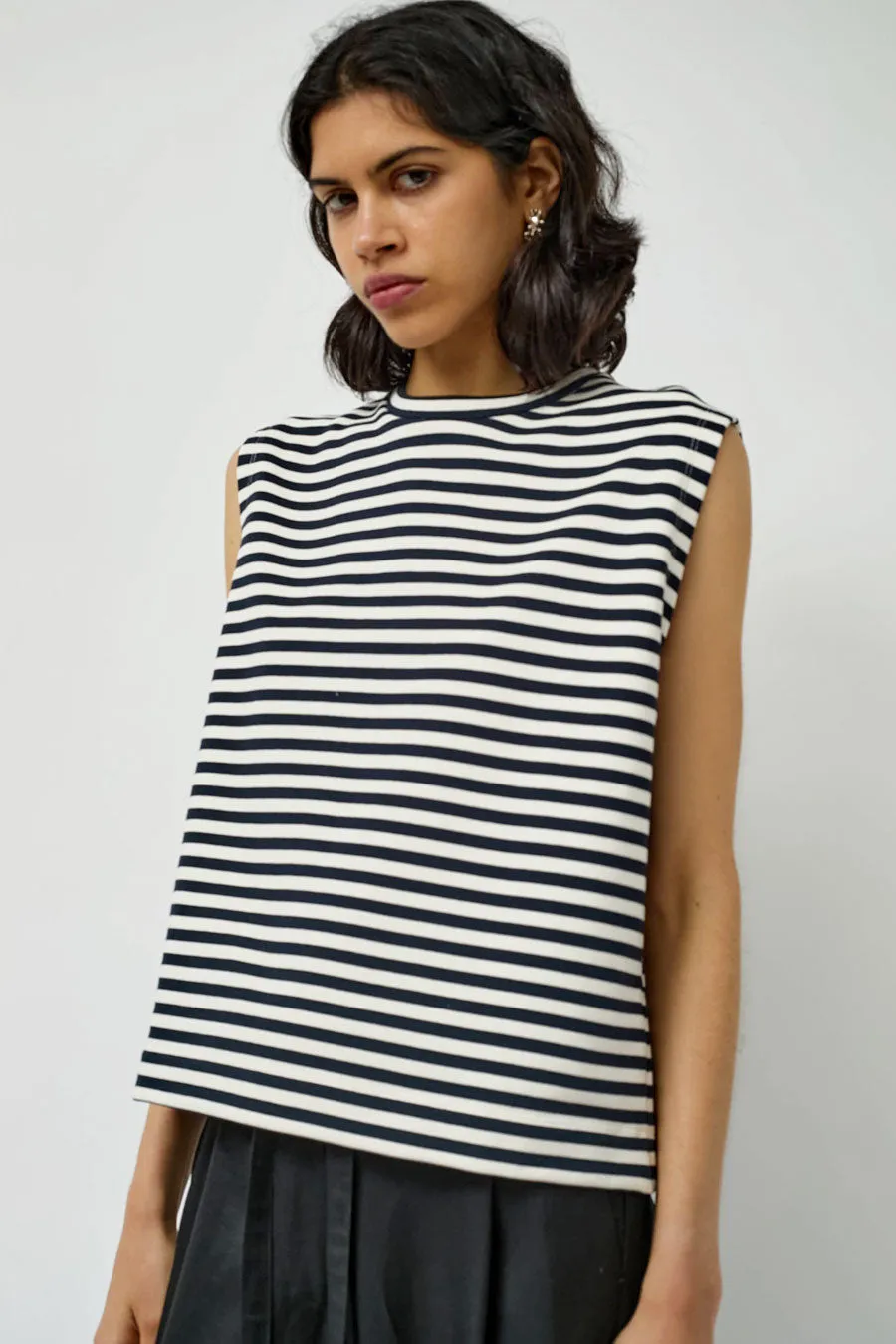 Rue Blanche Rayure SM Top in Night and White sold by No. 6