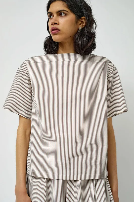 Rue Blanche West Top in Rust Stripe made by No. 6