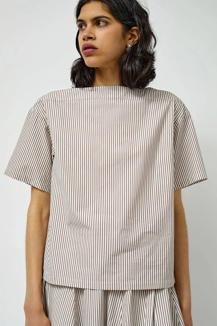 Rue Blanche West Top in Rust Stripe sold by No. 6