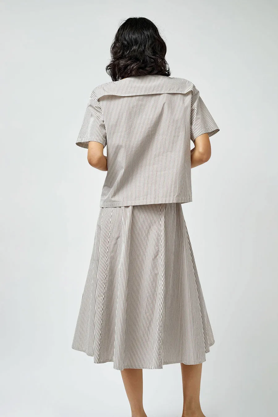 Rue Blanche West Top in Rust Stripe sold by No. 6 product image thumbnail 2