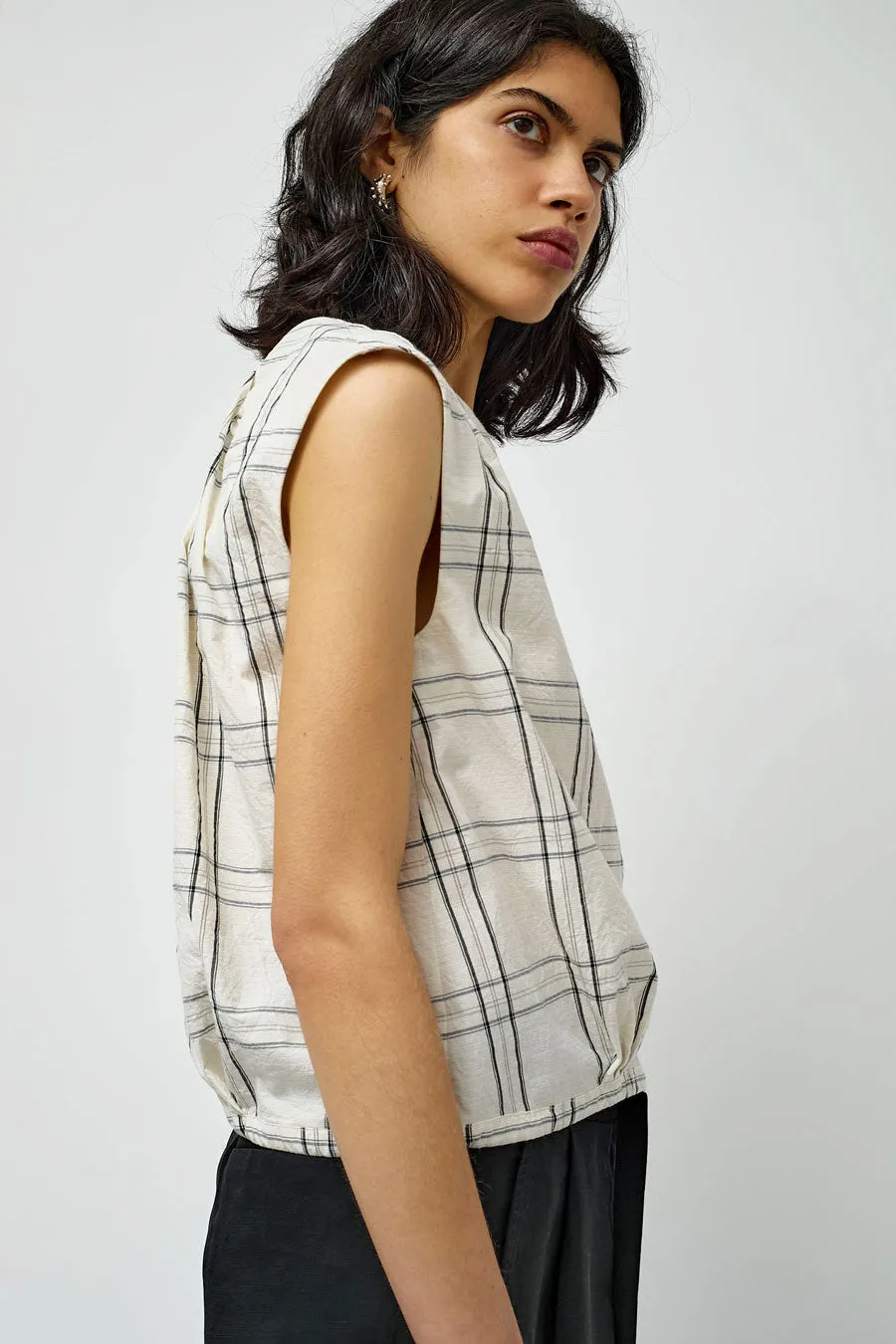 Rue Blanche Frifa Top in Windowpane sold by No. 6 product image thumbnail 4