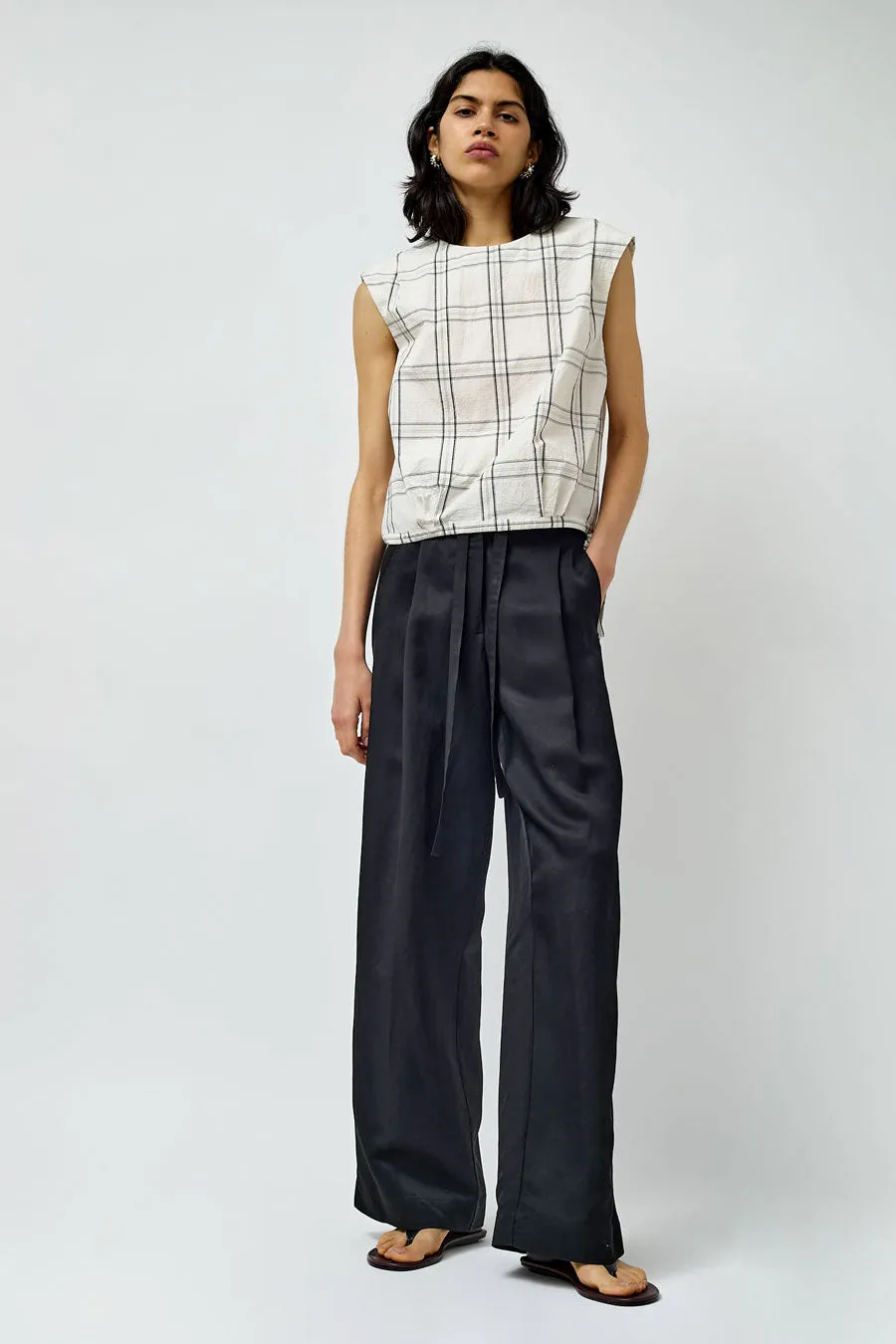 Rue Blanche Frifa Top in Windowpane sold by No. 6 product image thumbnail 5